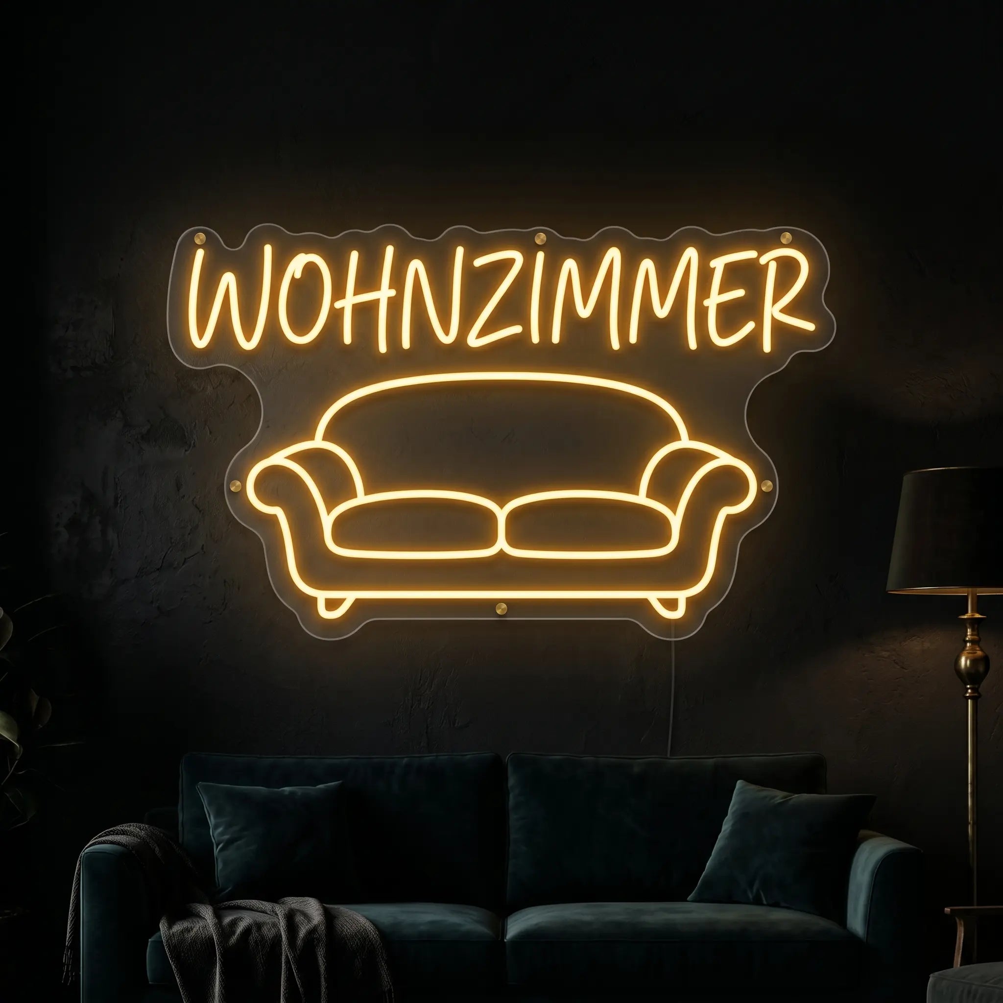 Wohnzimmer Neon LED Schilder – handgefertigte Leuchtschilder als stilvolle Wanddeko