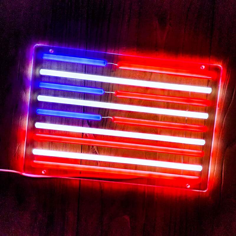 USA Leuchtschild – American Style Wanddeko für Mancave und Sportsbar