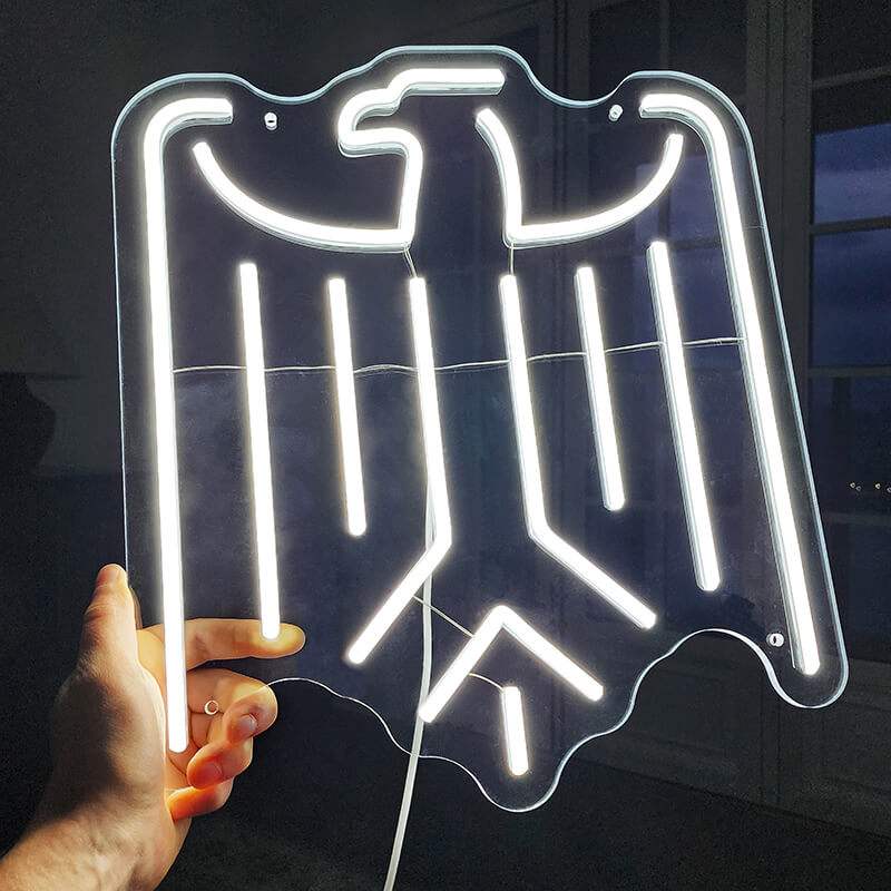 Deutscher Adler Neon LED Schild USB – Bundesadler als Geschenk für Patrioten