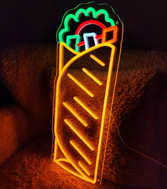 Wrap LED Schild 6mm Acrylplatte – Schaufenster-Deko für Foodtruck