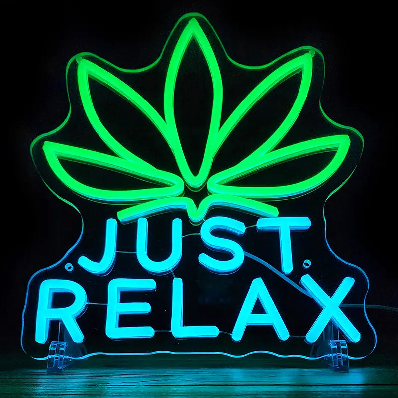 Just Relax Neon LED Schild USB – Schlafzimmer Chill Out Beleuchtung