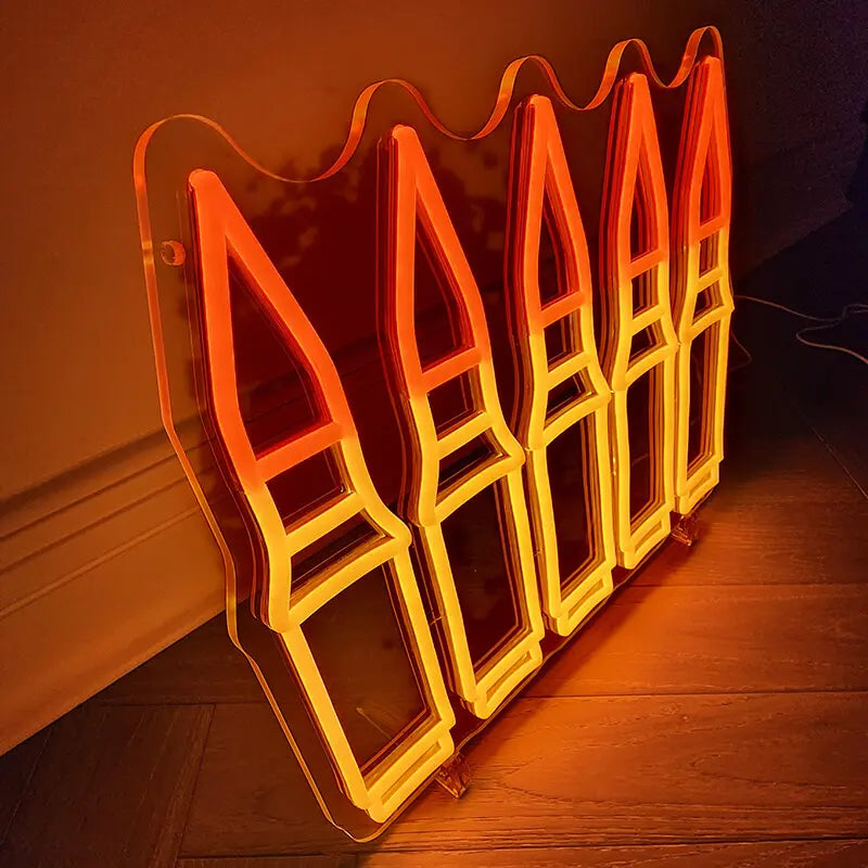 AK47 Neon LED Schild USB – Munitions-Statement als Deko für Schießsport-Fans