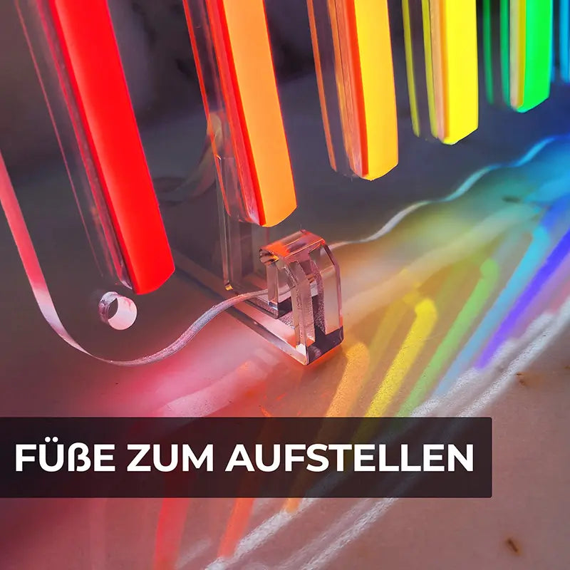 Regenbogenwolke LED Schriftzug – Geschenkidee für Kreative und Designer