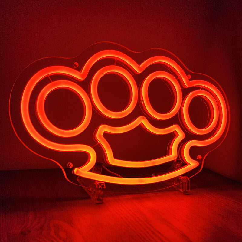 Schlagring Leuchtschild – Statement-Wanddeko fürs Jugendzimmer