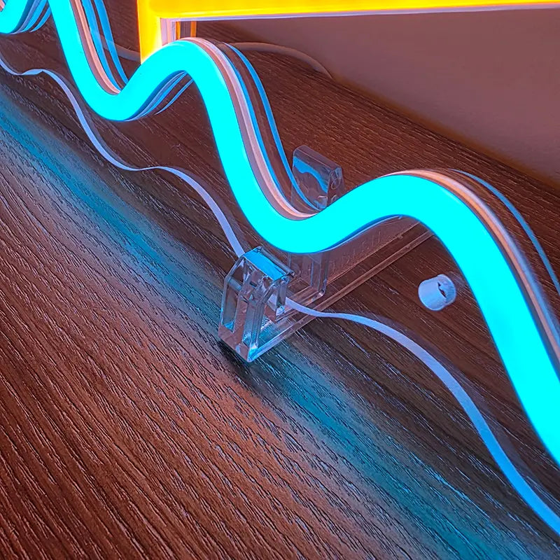 Aufgehende Sonne Neon LED Schild – handgefertigte Natur-Wanddeko fürs Wohnzimmer