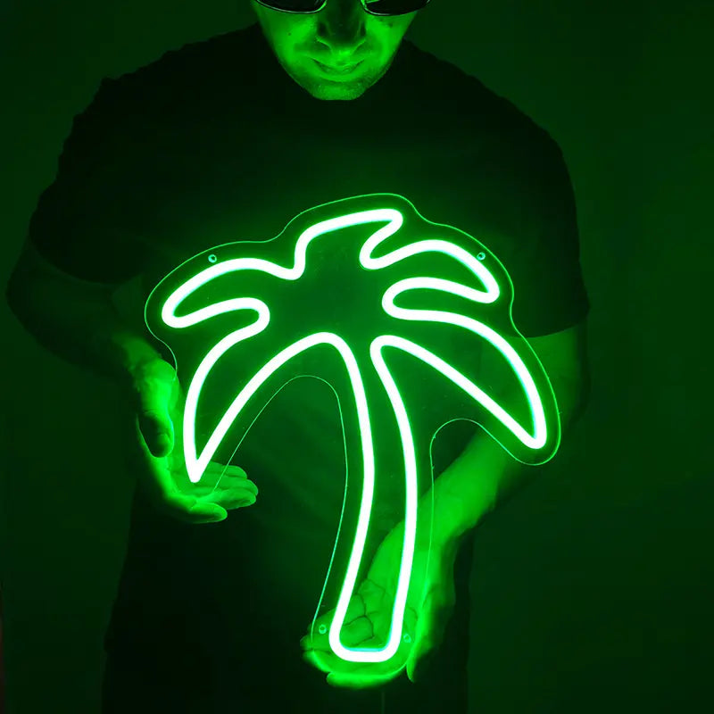 Palme LED Leuchtschild – Geschenkidee für Reisefreunde und Urlauber