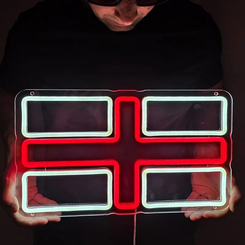 England Flagge Neon LED Schild USB – Fußball Fanzimmer Wanddeko
