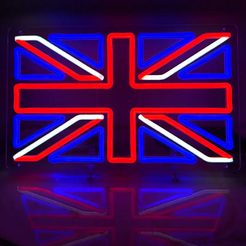 England Flagge Neon LED Schild USB – Auswanderer und Expat Wohnzimmer Deko