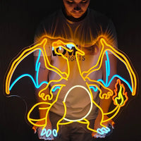 Pokémon Glurak Neon LED Schild