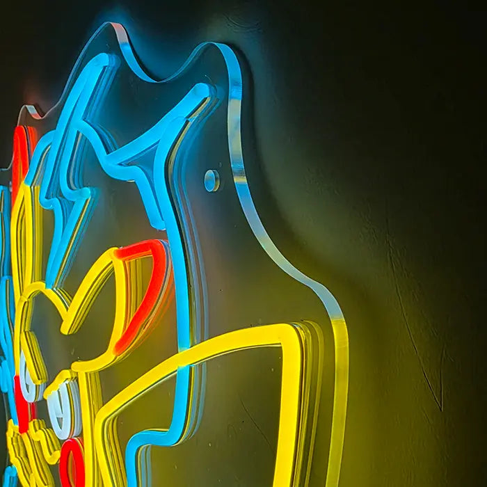 Pokémon Pikachu im Angriff Neon LED Schild – 12V Leuchtschild | Pokémon Gaming Wanddeko