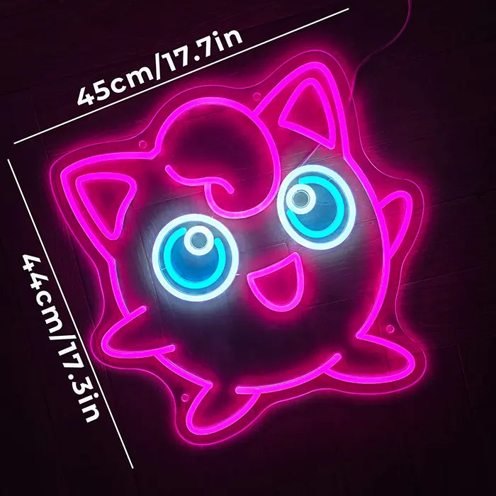 Seltene Pokémon Set Neon LED Schild, auf 6 mm Acrylglas, Neonschlauch in Handarbeit verlegt, eingeschaltet