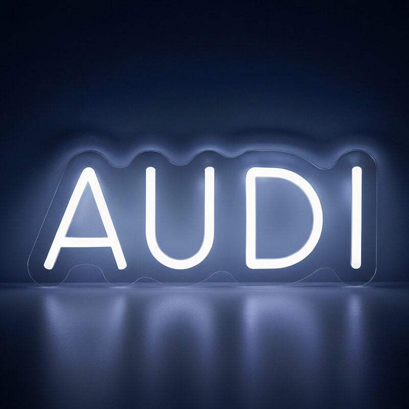 Audi Neon LED Schild USB – Auto Fan Garage Hobbyraum Wanddeko
