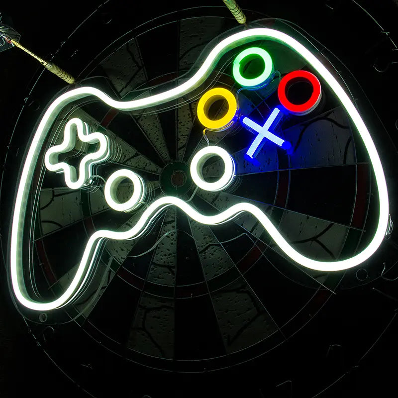 Gaming Controller Neon LED Schild USB – Gamer Zimmer Wanddeko