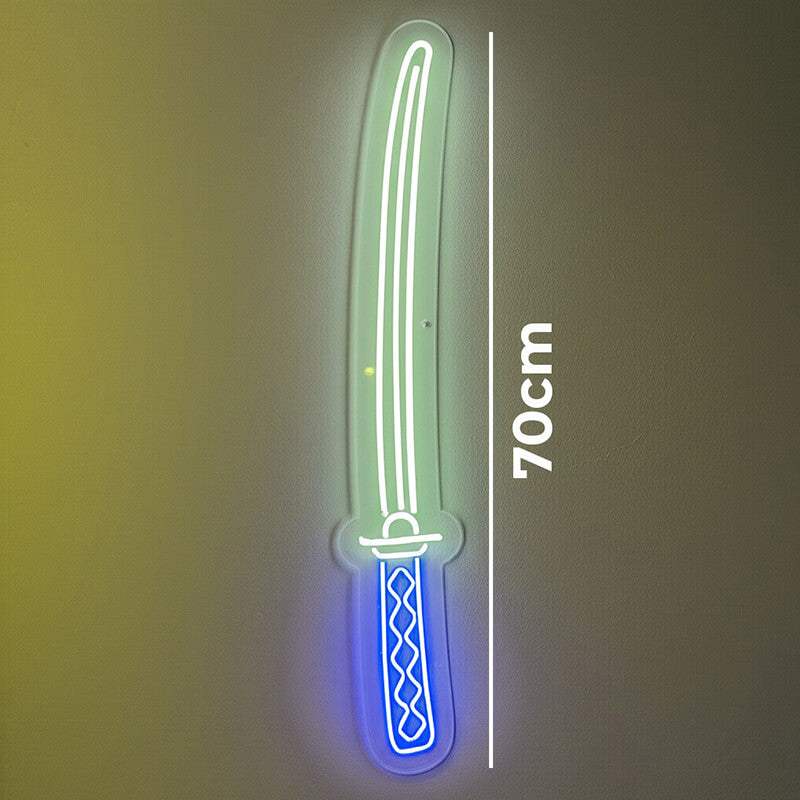 Samurai Schwert LED Wanddeko – Geschenkidee für Manga-Fans und Sammler