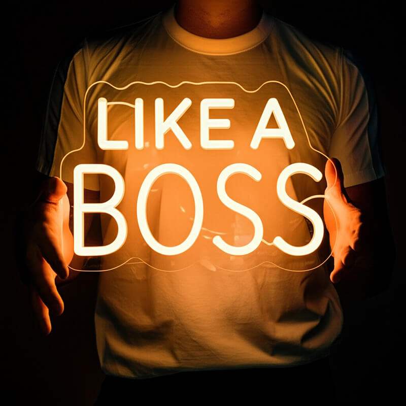 Like A Boss Neon Sign – Geschenkidee für Boss und Unternehmer