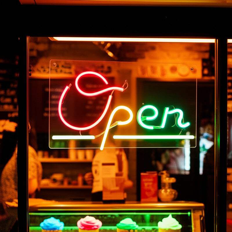 Open Infotafel LED Schild 6mm Acrylplatte – Schild-Wanddeko für Nagelstudio