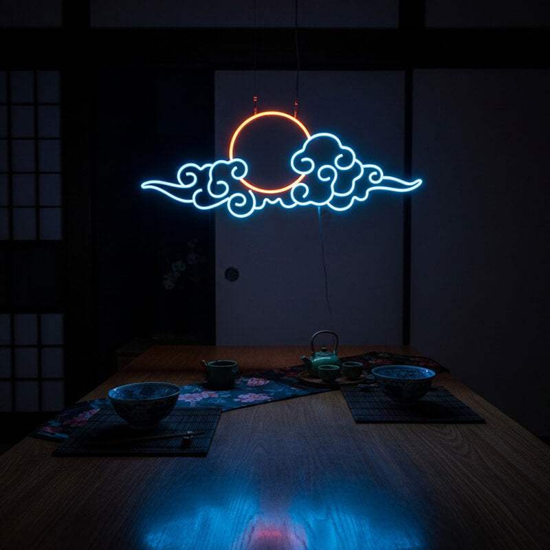 Wolken Neon LED Schild – Anime Japan Edition als Geschenk für Kawaii-Fans