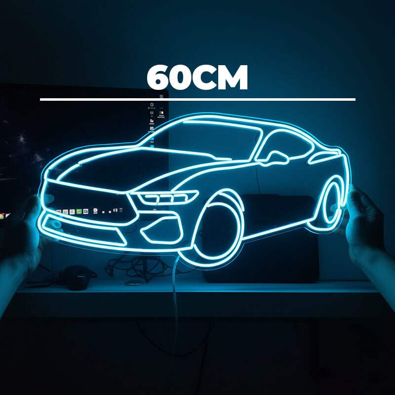 F-GT Sportauto Neon LED Schild – Jungenzimmer und Tuner Garage Deko