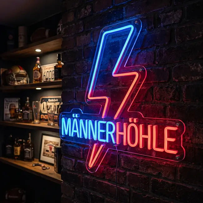 Neon LED Schilder für die Männerhöhle