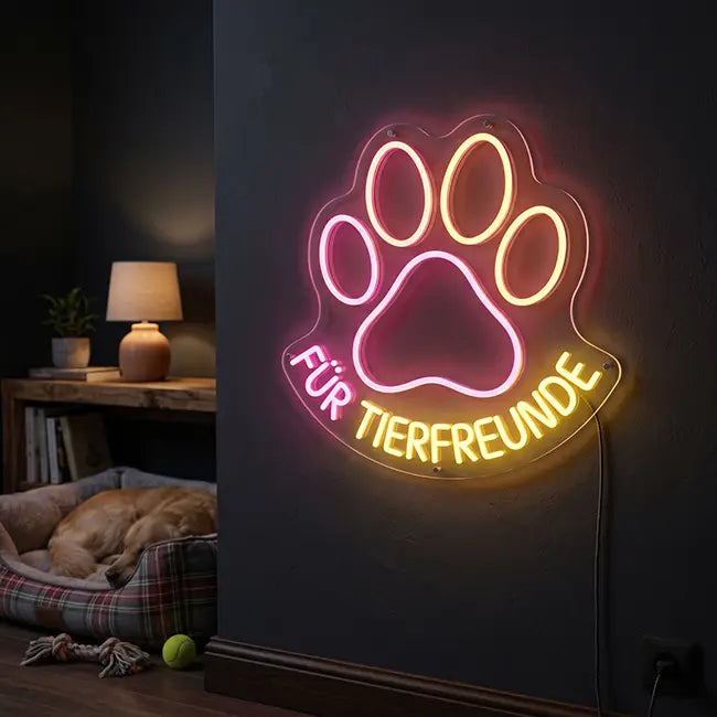 Neon LED Schilder für Tierfreunde