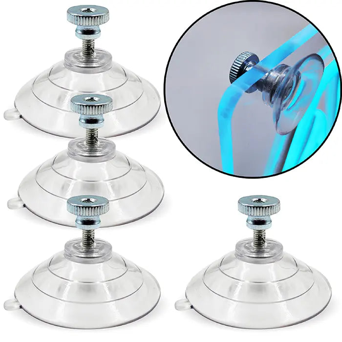 Saugnäpfe für Neon LED Schilder – 4er Set | Bohrfreie Montage