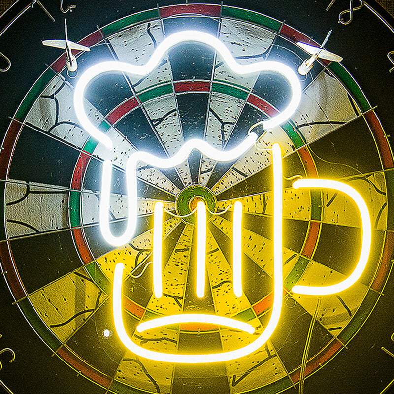 Bierkrug Neon Schild dimmbar – 9 Stufen USB auf 6mm Acrylplatte
