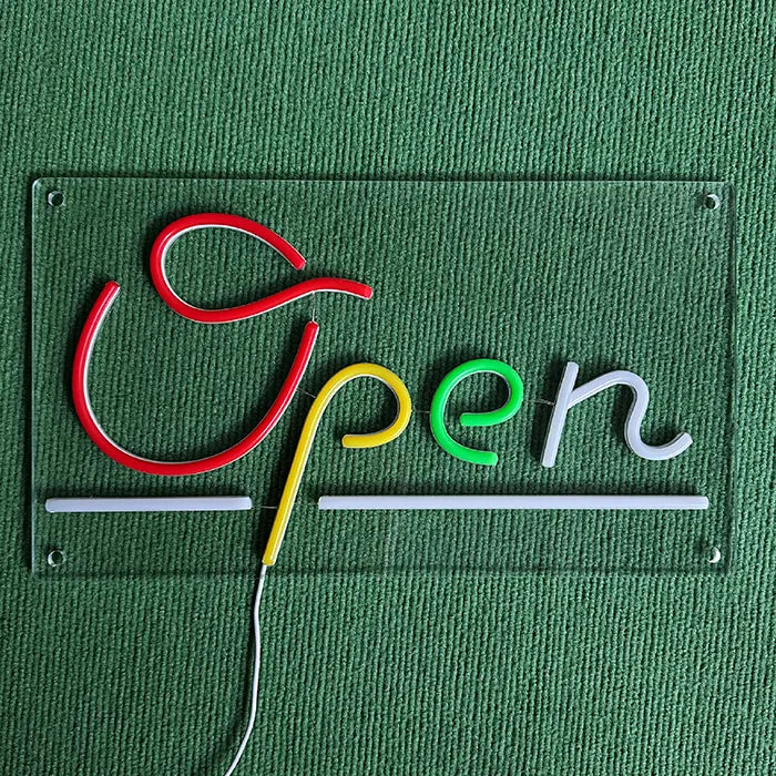 "OPEN" Neon LED Schild – USB Leuchtschild | Ladengeschäft Schild
