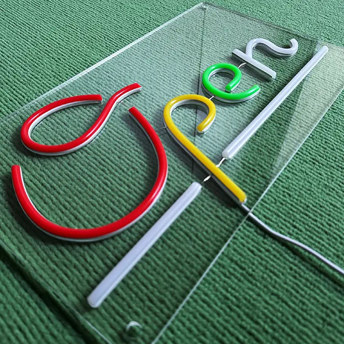 "OPEN" Neon LED Schild – USB Leuchtschild | Ladengeschäft Schild