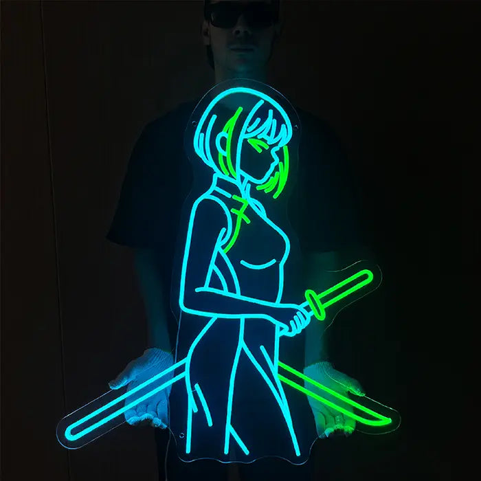 Miaukuza LED Schilder Set – Japan Anime Girls Leuchtschilder | Wanddeko