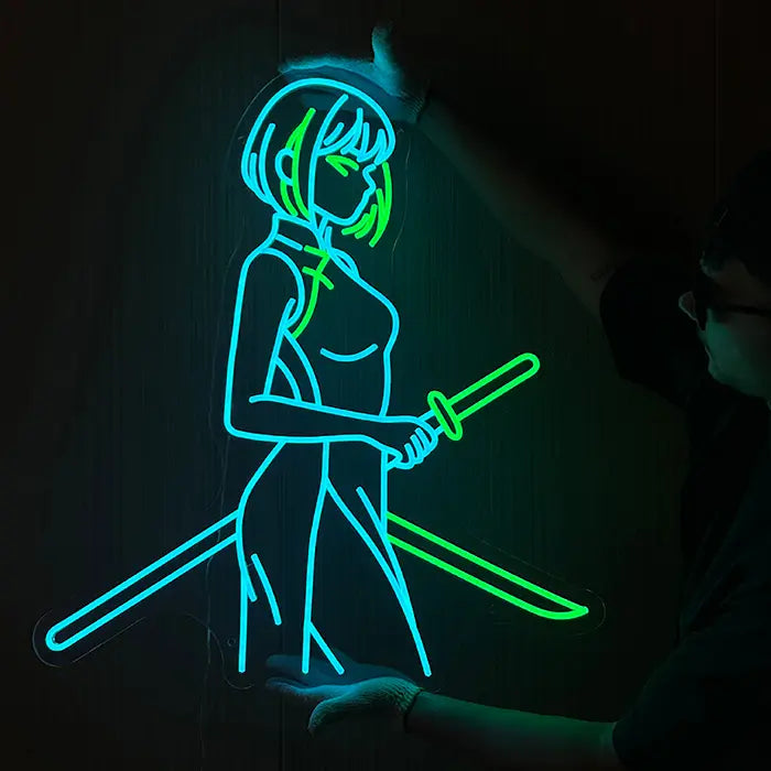 Miaukuza LED Schilder Set – Japan Anime Girls Leuchtschilder | Wanddeko