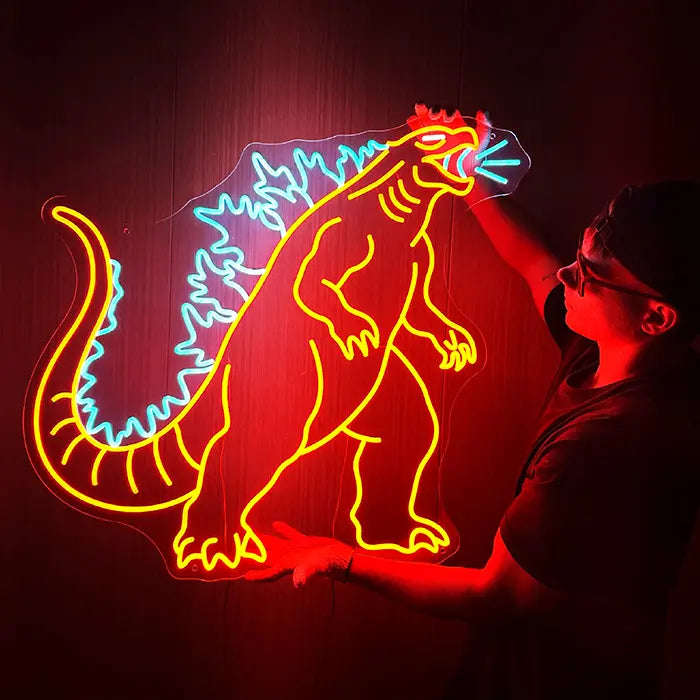 Godzilla Set Neon LED Schild – 7 Motive, dimmbar | Japan Anime Deko