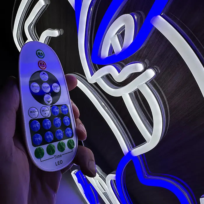 Geflügeltes Wesen Neon LED Schild mit Fernbedienung für Helligkeitsstufen, Timer- und Modustasten