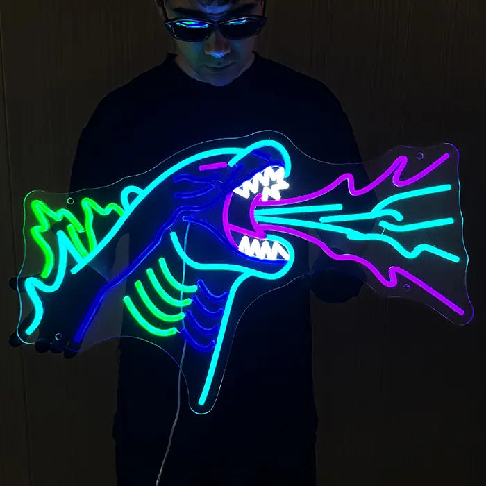 Godzilla Set Neon LED Schild – 7 Motive, dimmbar | Japan Anime Deko