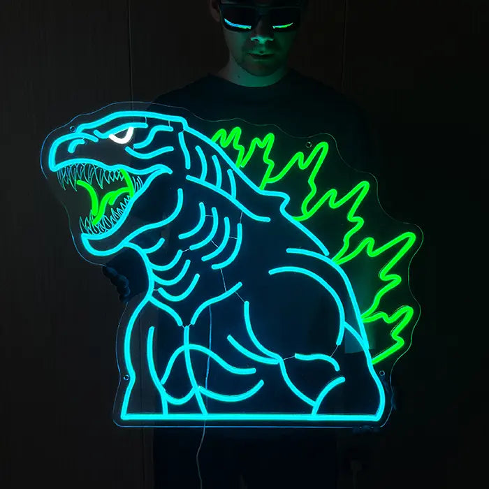 Godzilla Set Neon LED Schild – 7 Motive, dimmbar | Japan Anime Deko