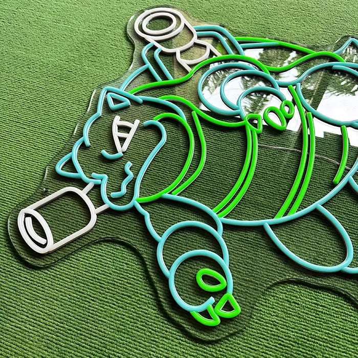 Pokémon Turtok Neon LED Schild – Dimmbar mit Fernbedienung | Pokémon Gaming Wanddeko