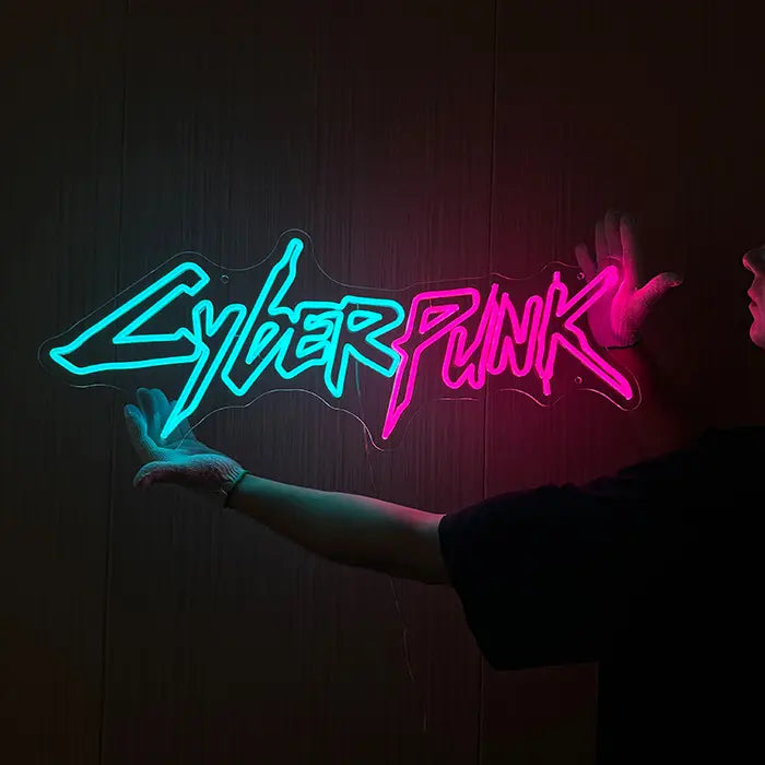 Cyber Futura Set Neon LED Schild – 9 Motive, dimmbar | Sci-Fi Gaming Deko