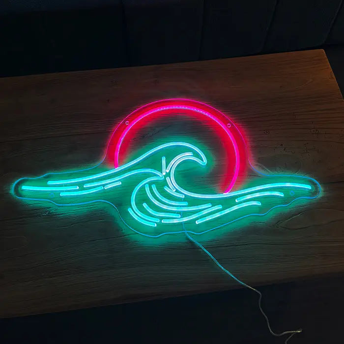 Japanisches Meer Neon LED Schild – USB, dimmbar | Japan Wanddeko