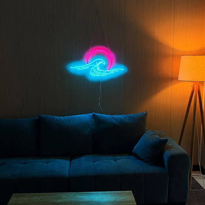 Japanisches Meer Neon LED Schild – USB, dimmbar | Japan Wanddeko