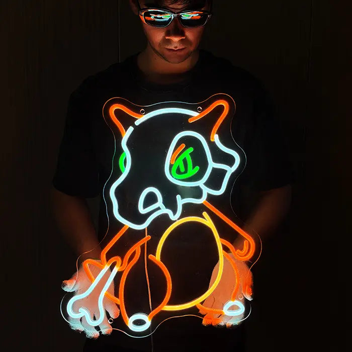 Pokémon Tragosso Neon LED Schild – Dimmbar mit Fernbedienung | Pokémon Gaming Wanddeko