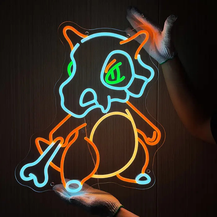 Pokémon Tragosso Neon LED Schild – Dimmbar mit Fernbedienung | Pokémon Gaming Wanddeko