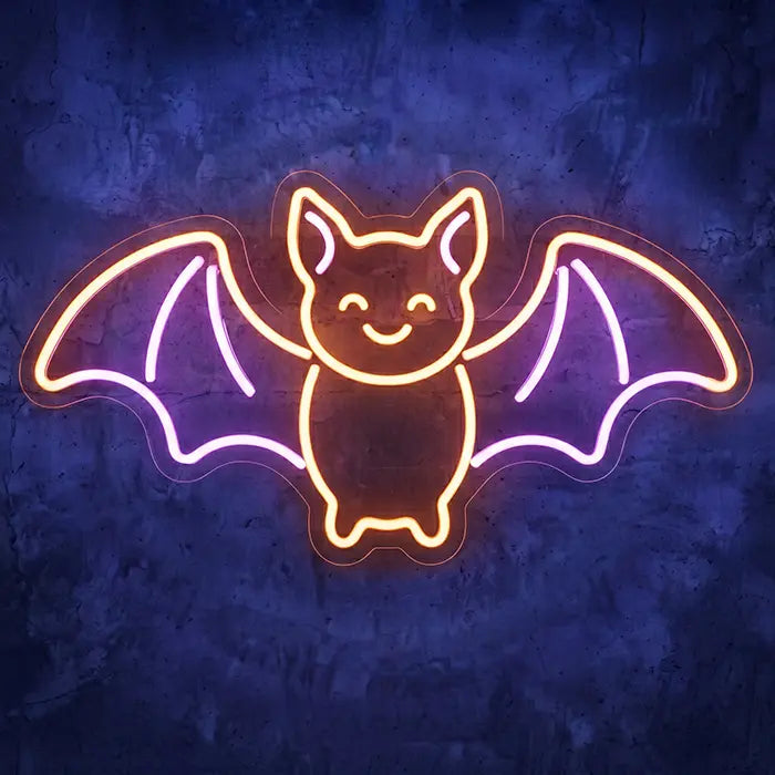 Happy Spuck Set Neon LED Schild – 9 Motive, dimmbar | Halloween Kinderzimmer Deko