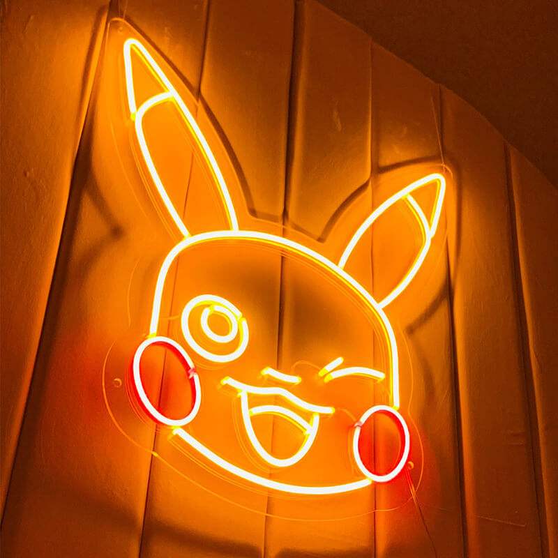 Pika Pika LED Schild 6mm Acrylplatte – Pokémon Spruch fürs Jugendzimmer