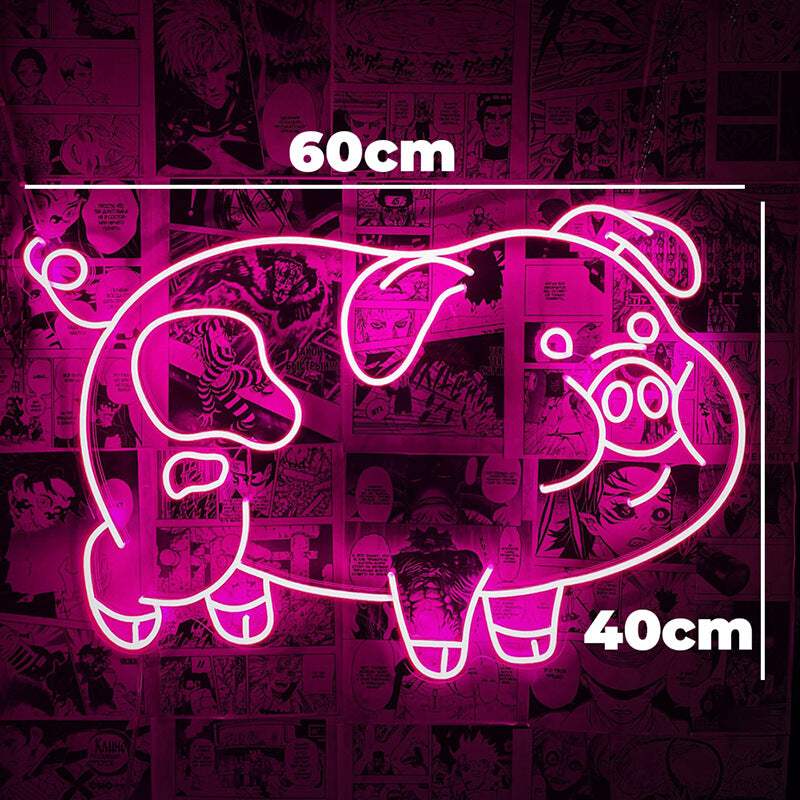 Schweinchen Dick Leuchtschild – Geschenkidee für Bauernhof-Fans und Foodies