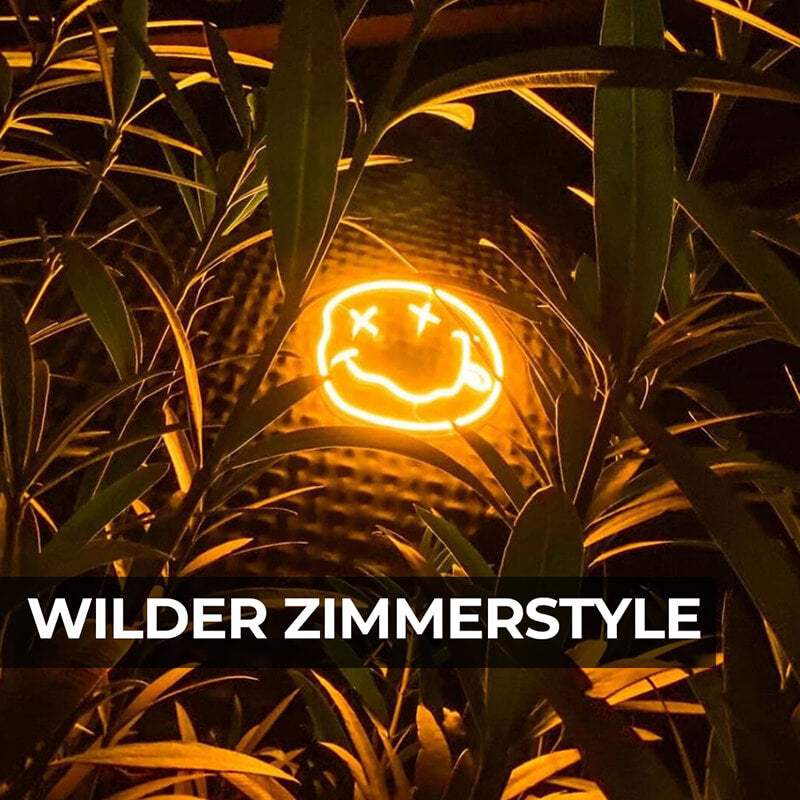 Smiley Neon Schild dimmbar – 9 Stufen USB auf 6mm Acrylplatte