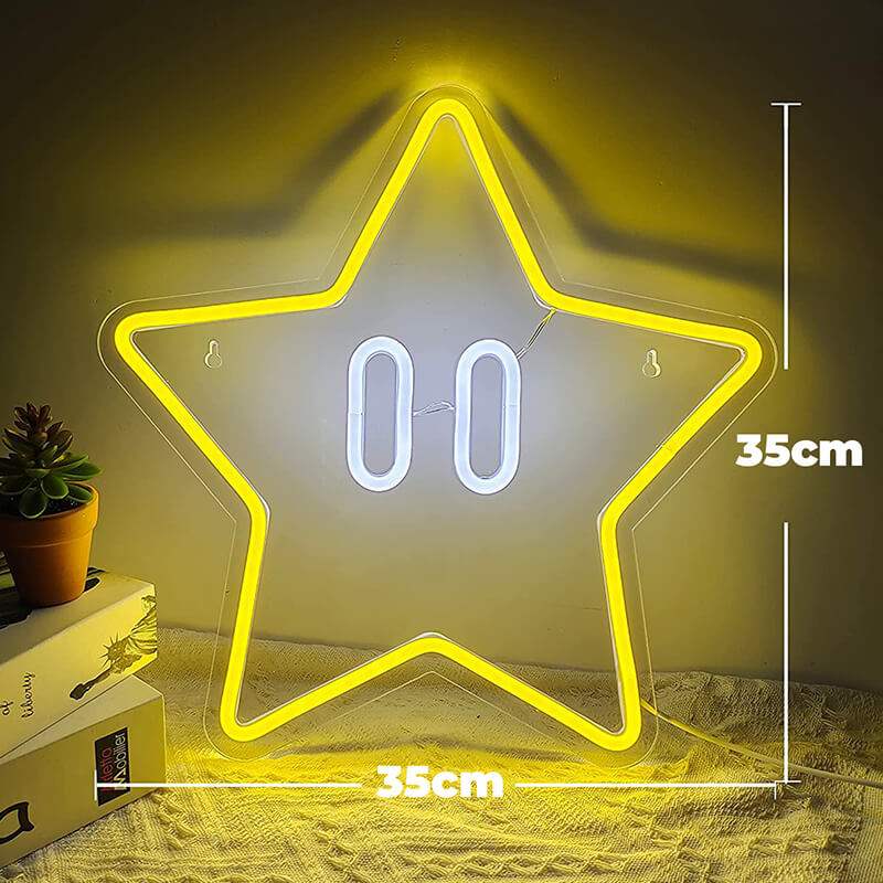 Super Star LED Wanddeko – Geschenkidee für Retro-Gamer
