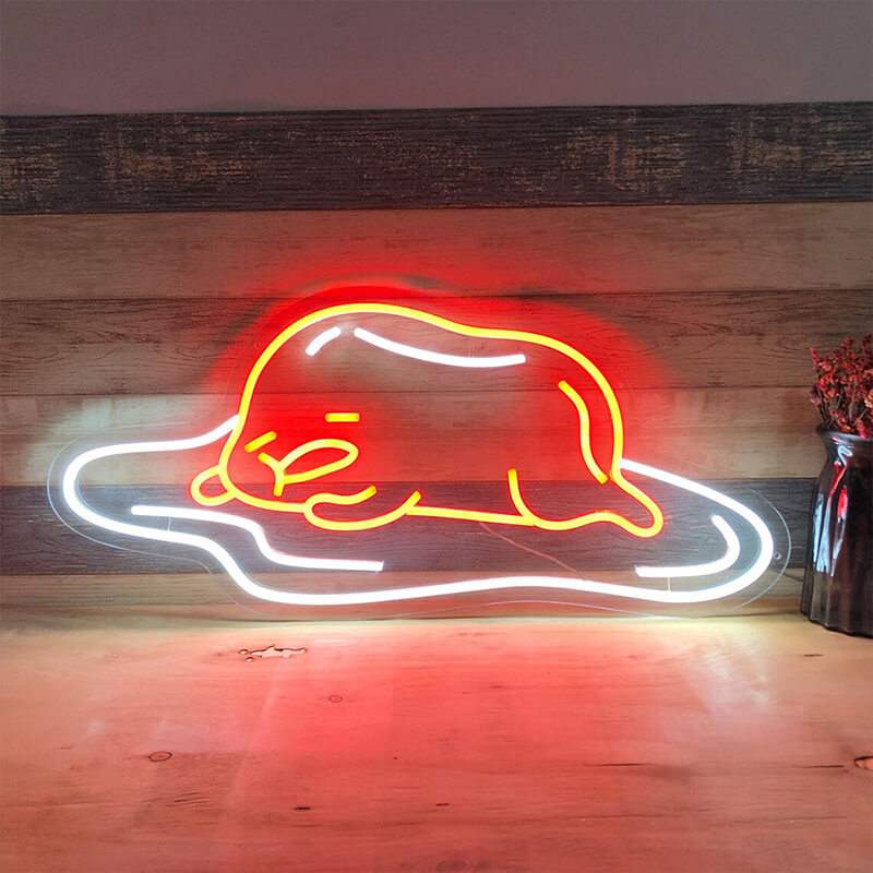 Faules Ei Neon LED Schild USB – witziges Statement für Schlafzimmer