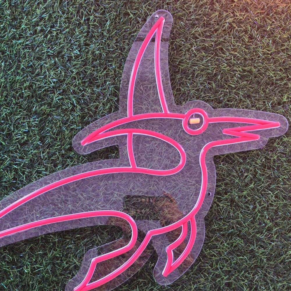 Pterodactyl Dino Neonschild dimmbar 9 Stufen USB – handgefertigte Urzeit Deko