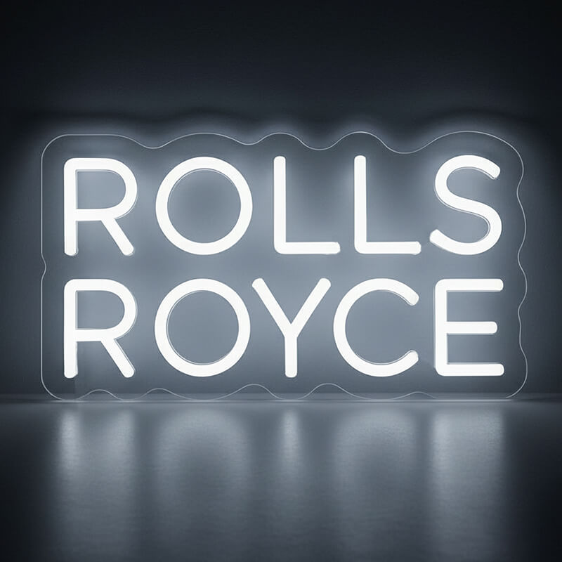 Rolls Royce Neon LED Schild USB – Luxus Limousine Wanddeko