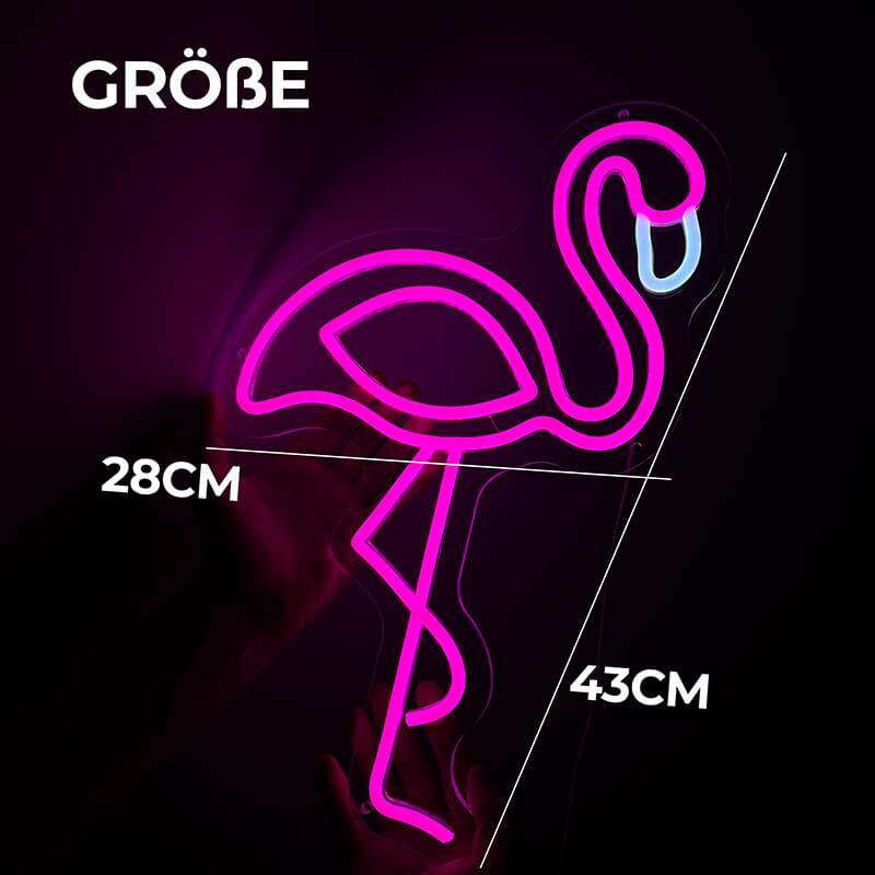 Flamingo Neon LED Schild Pink – Boutique und Boudoir Tropical Deko