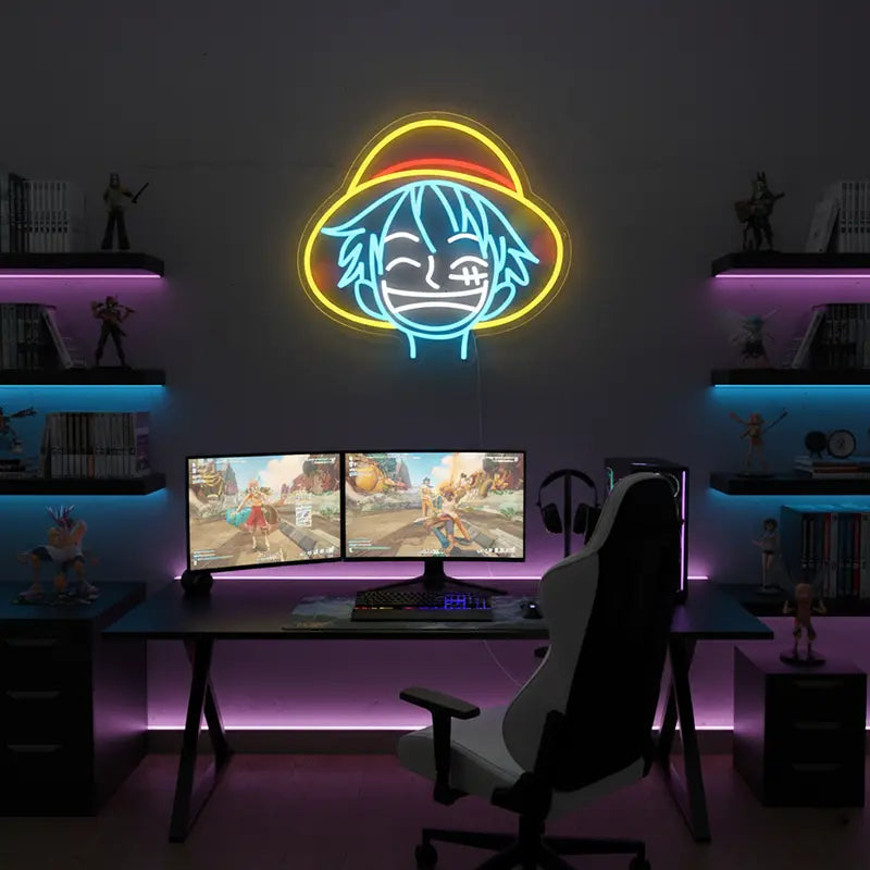 Luffy One Piece Leuchtschild – Geschenkidee für Anime-Fans und Manga-Liebhaber